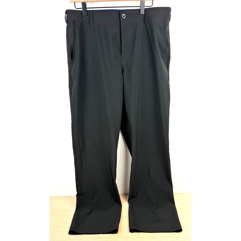 IZOD GOLF Mens Black Performance Stretch Straight Leg Golf Pants 34x32‎